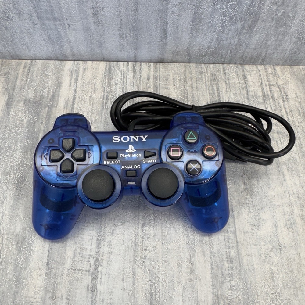 Blue Dual Shock 2 Controller Official Sony PlayStation 2 PS2 SCPH-10010